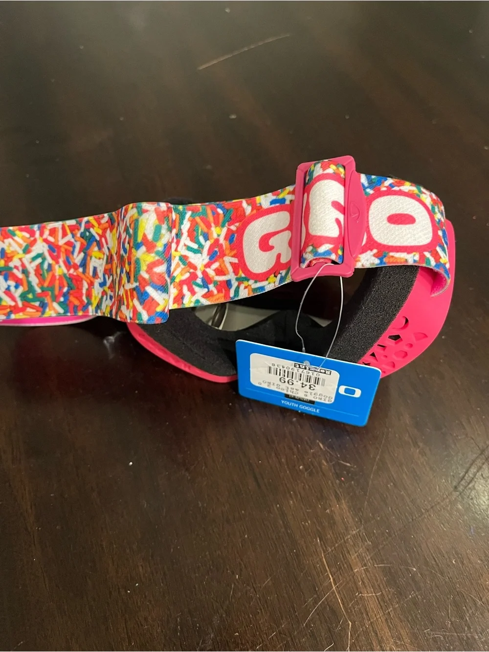 Giro & Chico Bright Pink Youth Ski Goggles with Patterned Strap